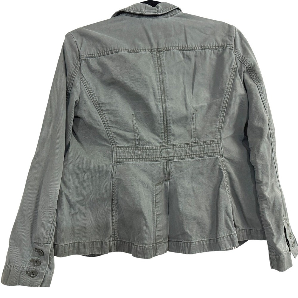 Eddie Bauer Womens Jacket Blazer Legendwash Stretch Light Green Size 6 EUC - Picture 5 of 8